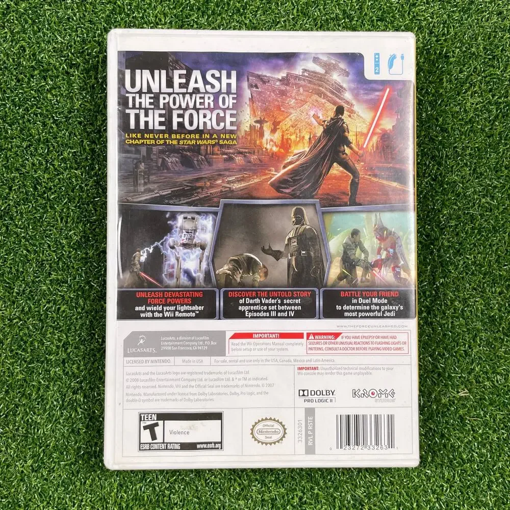 Star Wars: The Force Unleashed (Nintendo Wii, 2008) Complete CIB